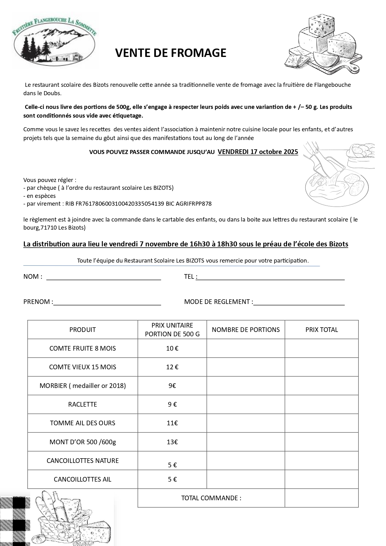 vente de fromages